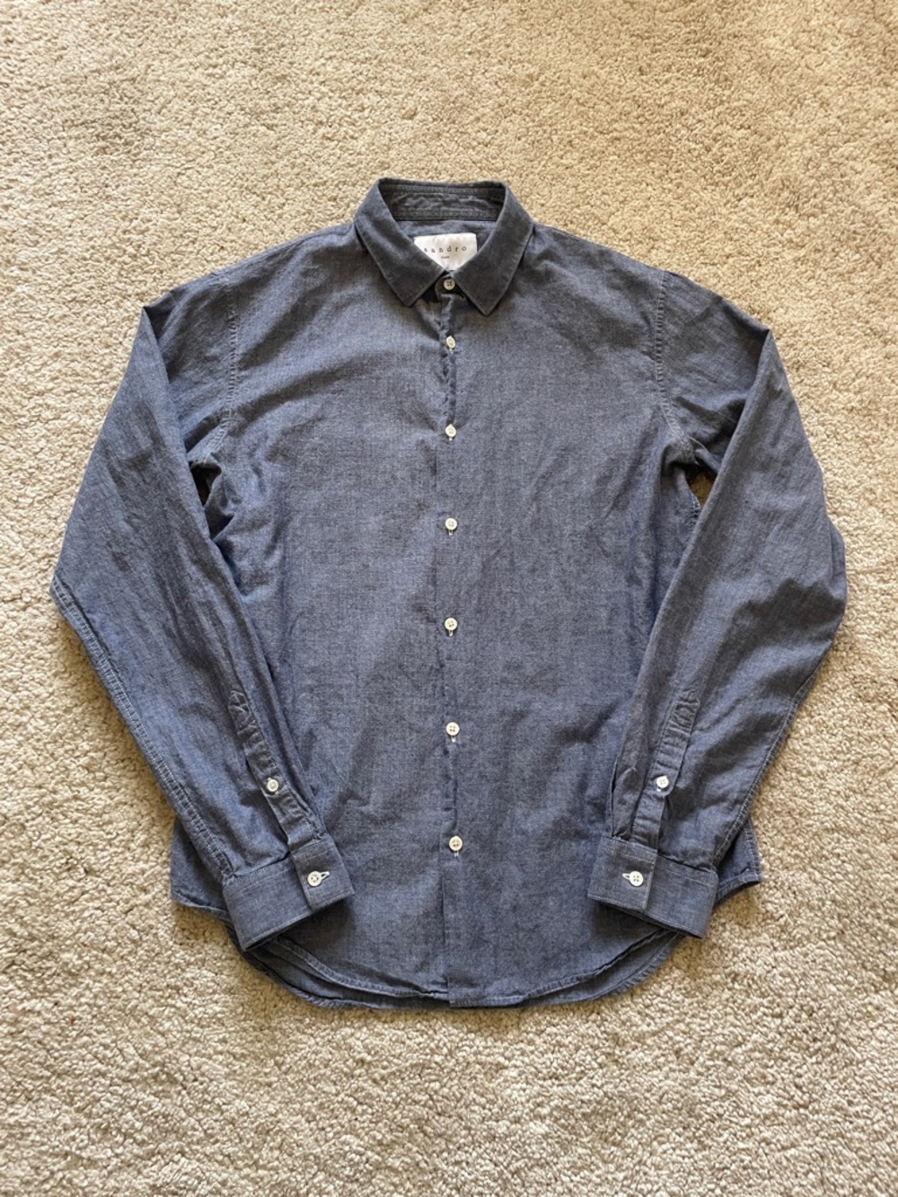 Sandro chambray selvedge shirt size s